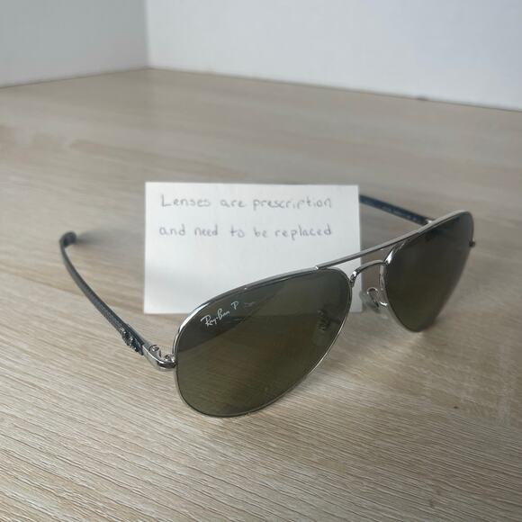 Ray-Ban RB8317-CH 003/5J Chromance Sunglasses Carbon Fiber FRAMES ONLY 58-14-140 - Picture 1 of 8